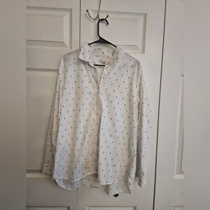 Garnet Hill Women's Button Up Long Sleave